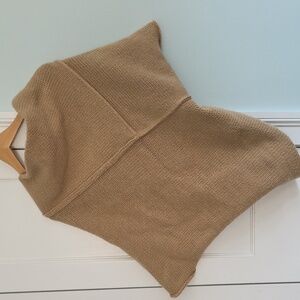 Marcella Palmer Knit Top, XS In Wheat